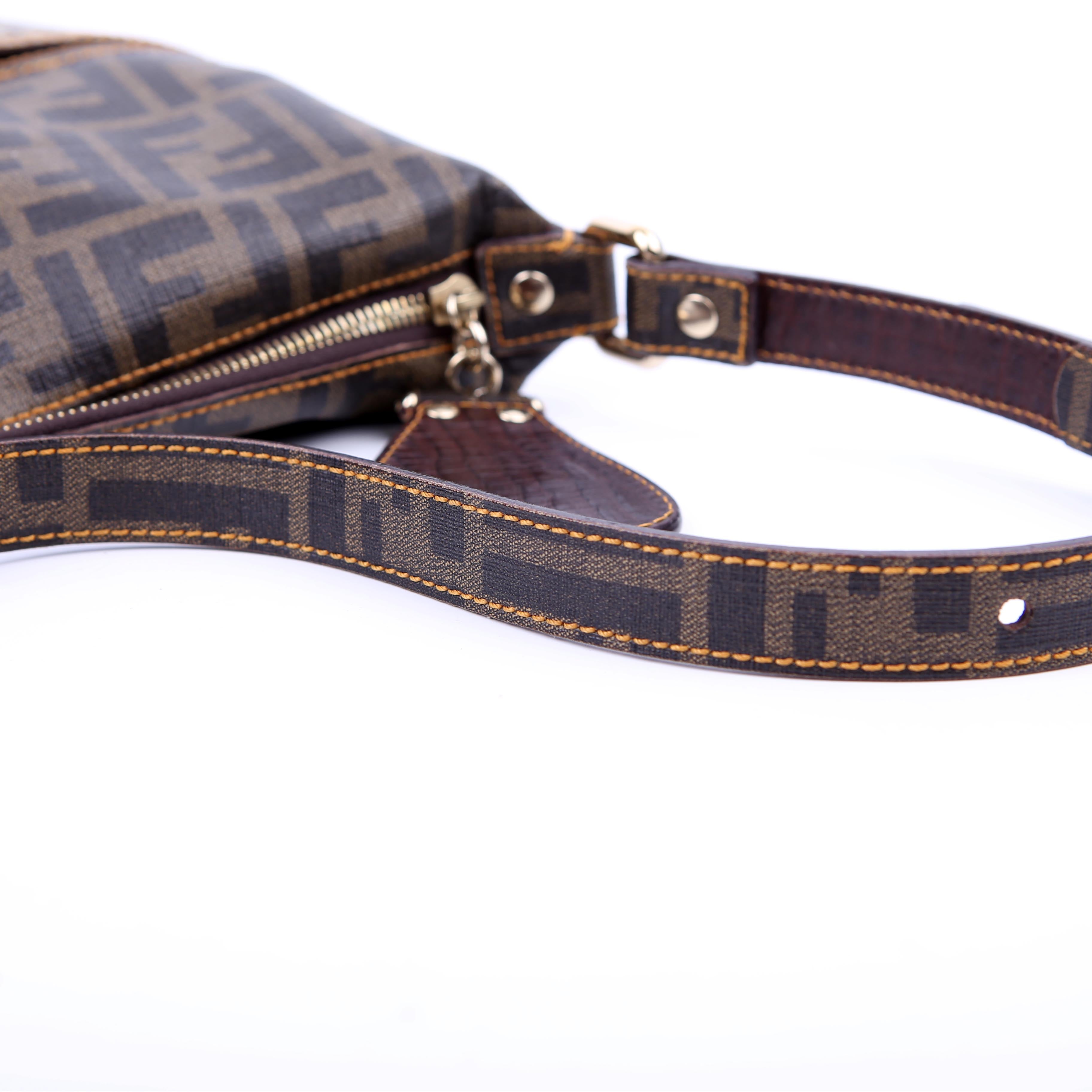 Zucca Coated Canvas Shoulder Brown