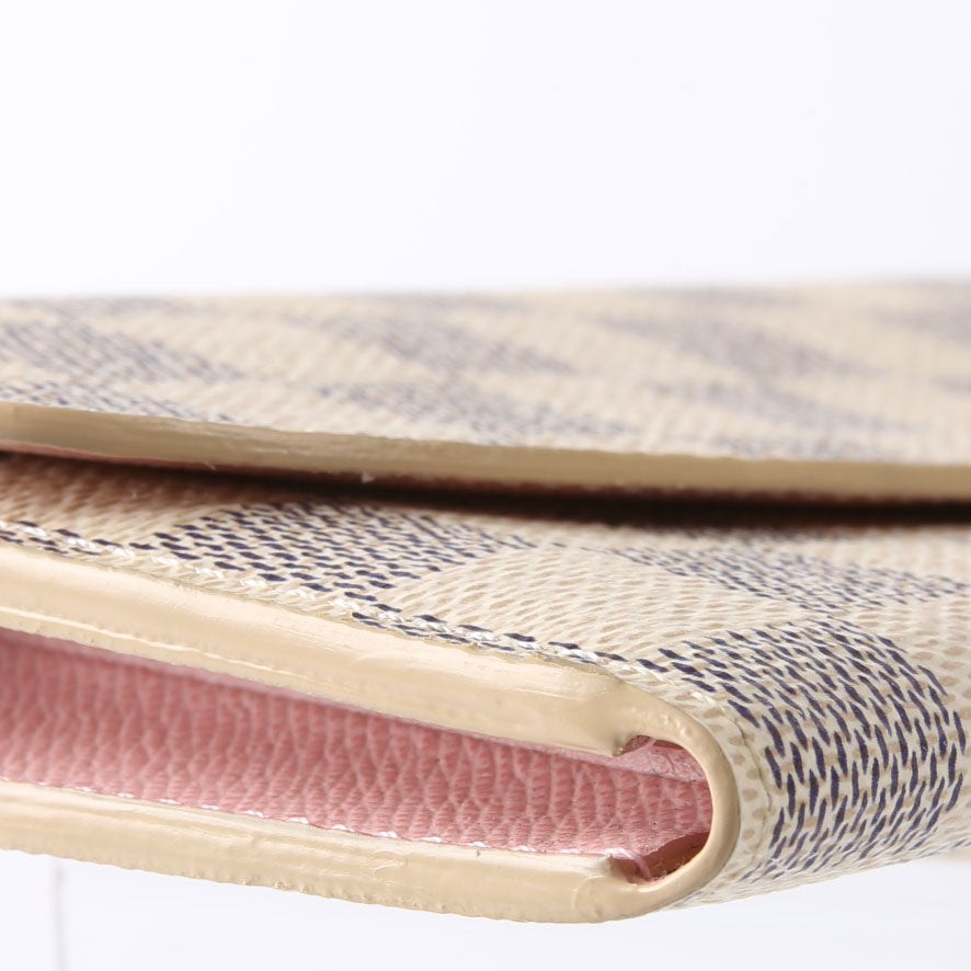 Emilie Wallet Damier Azur Newer Pink