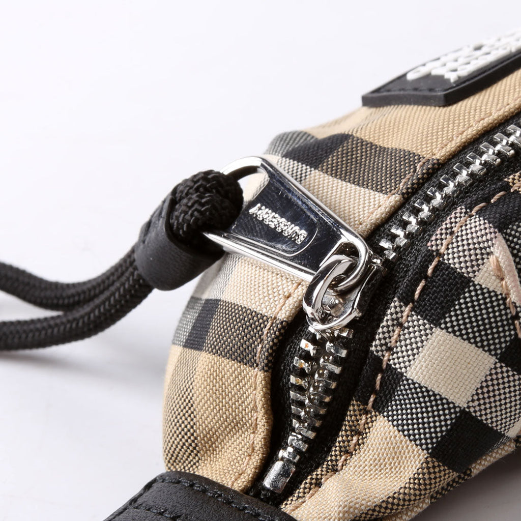 Vintage Check Sonny Bum Bag Keychain Tan/Black