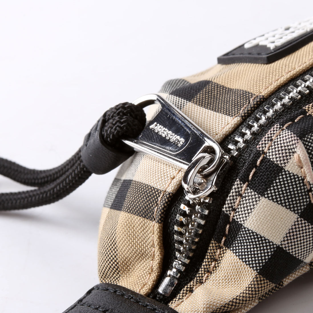 Vintage Check Sonny Bum Bag Keychain Tan/Black