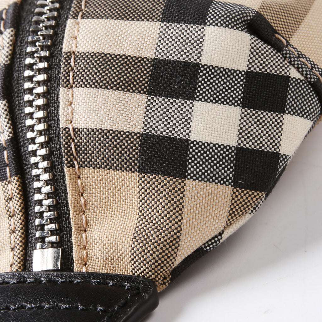 Vintage Check Sonny Bum Bag Keychain Tan/Black