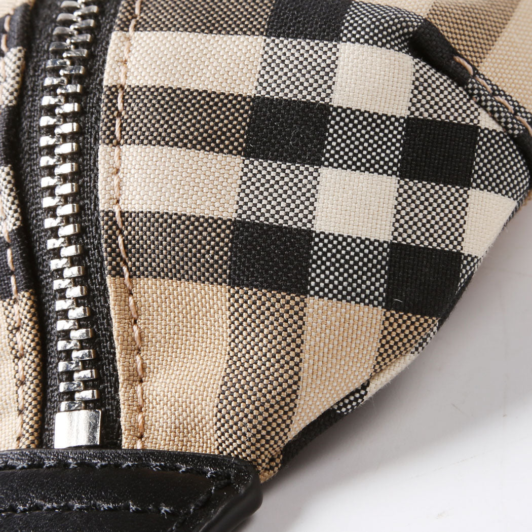Vintage Check Sonny Bum Bag Keychain Tan/Black