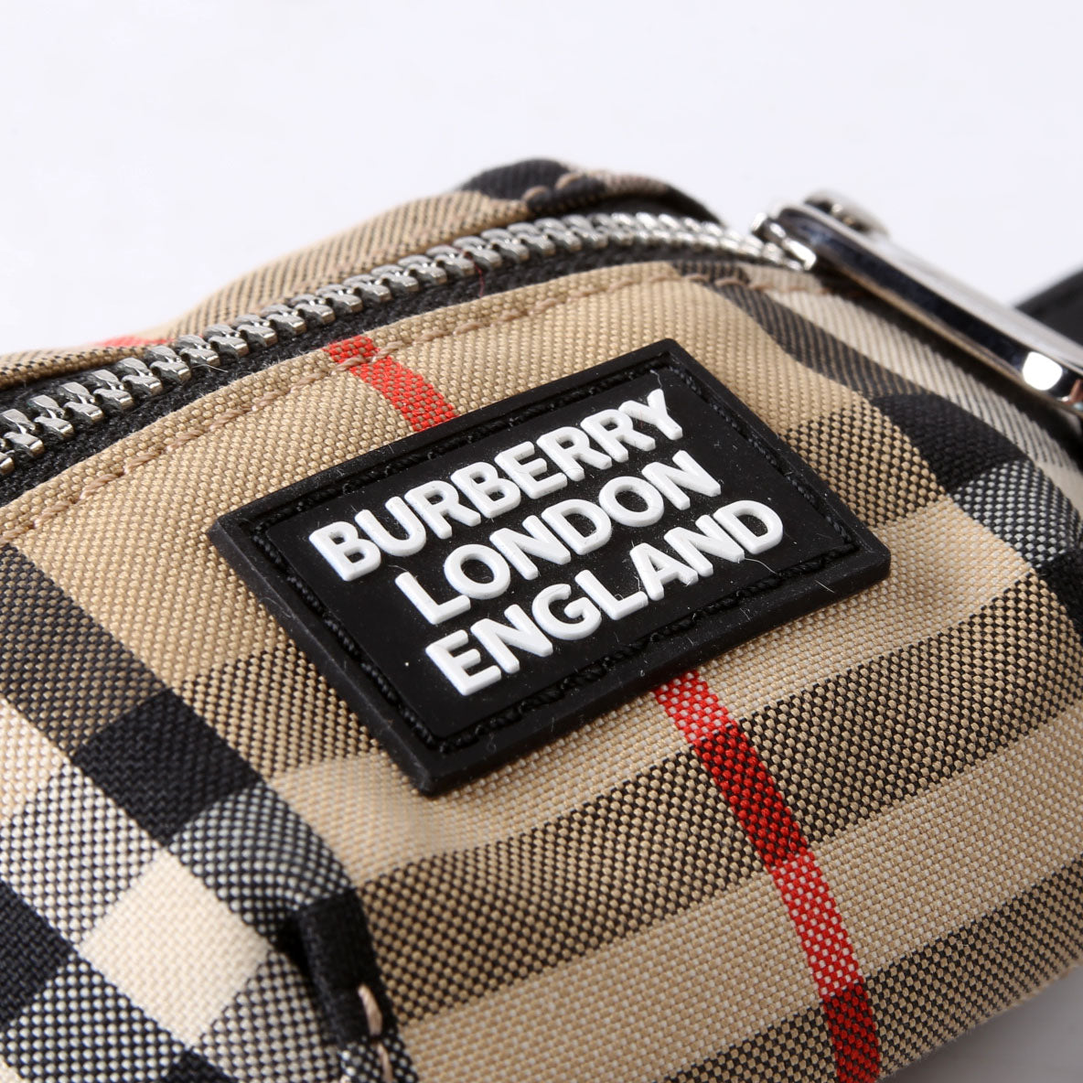 Vintage Check Sonny Bum Bag Keychain Tan/Black