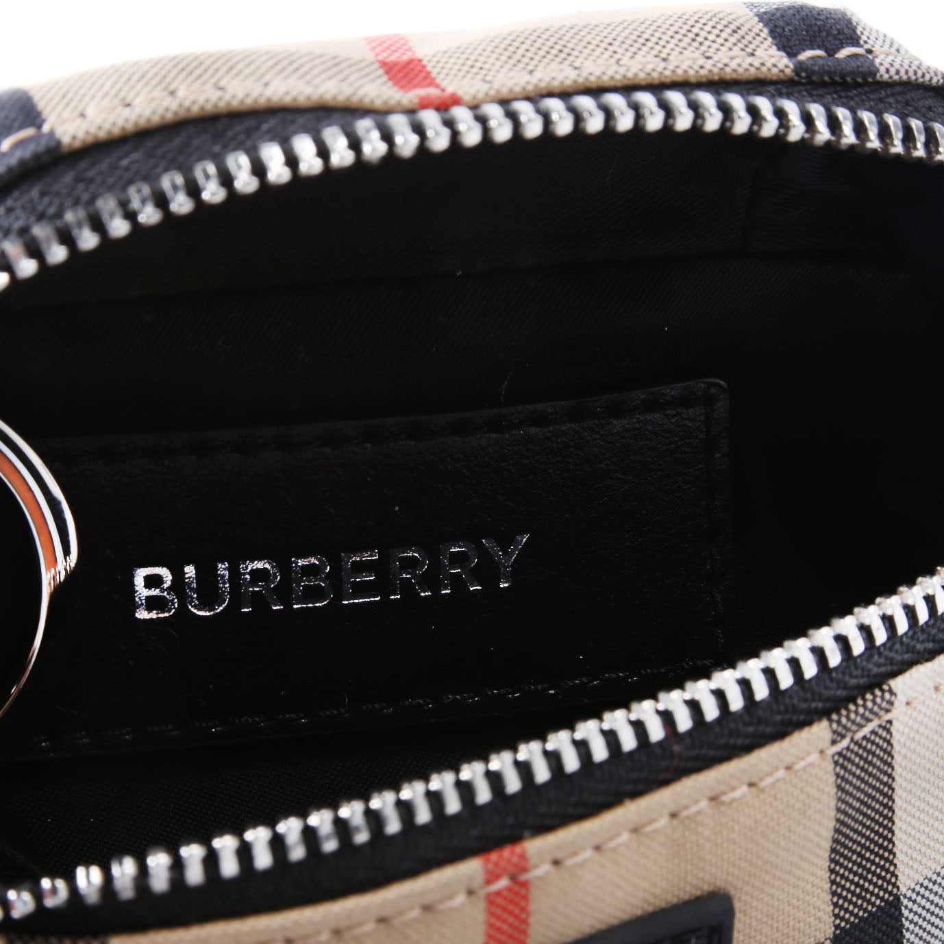 Vintage Check Sonny Bum Bag Keychain Tan/Black