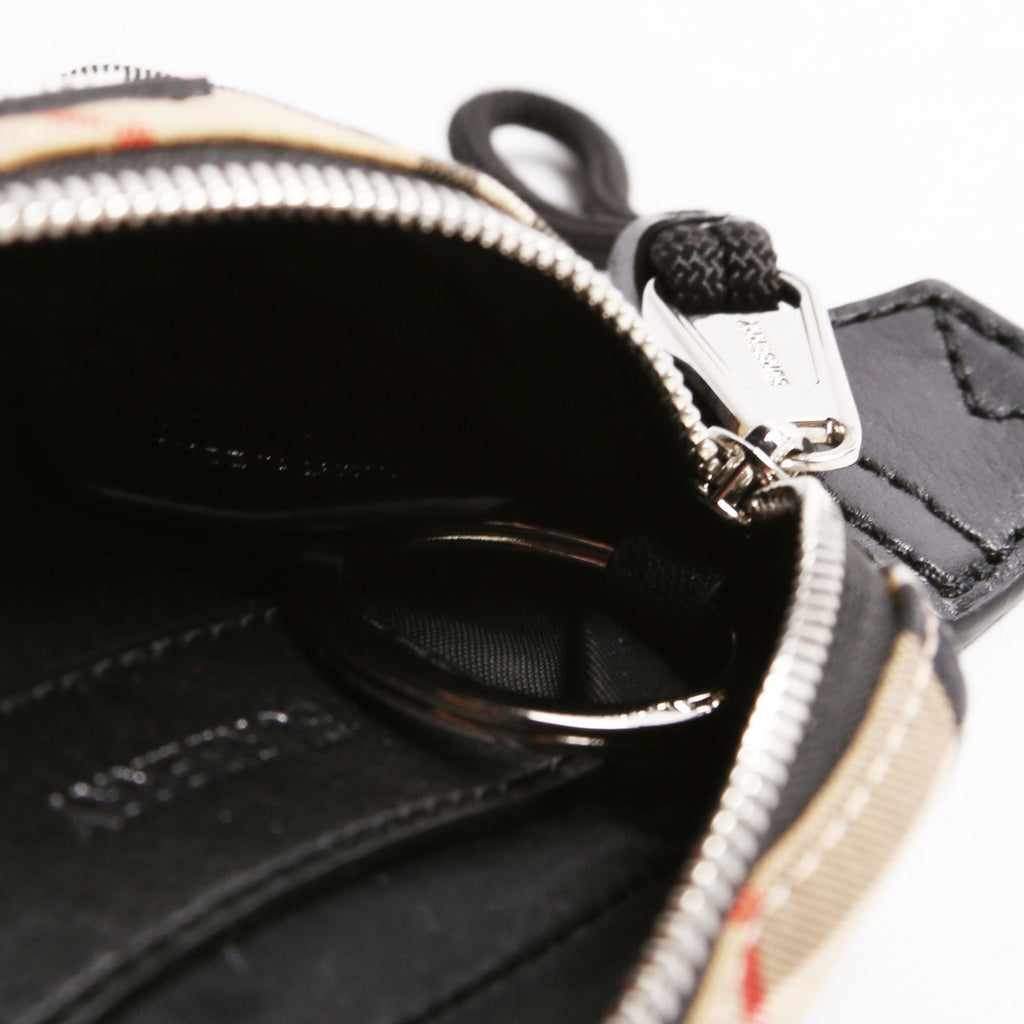Vintage Check Sonny Bum Bag Keychain Tan/Black