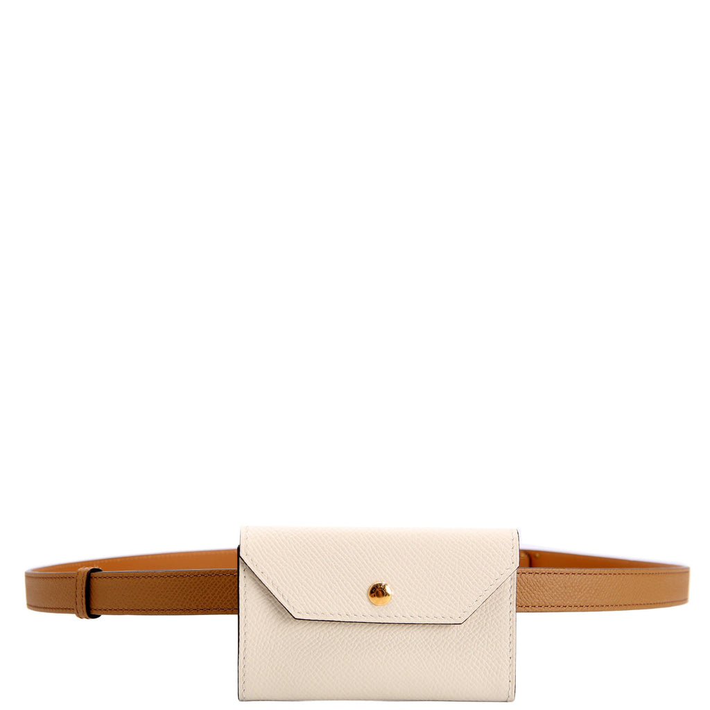 Hermes Kelly Pocket 18 Belt Epsom Brown/Ivory