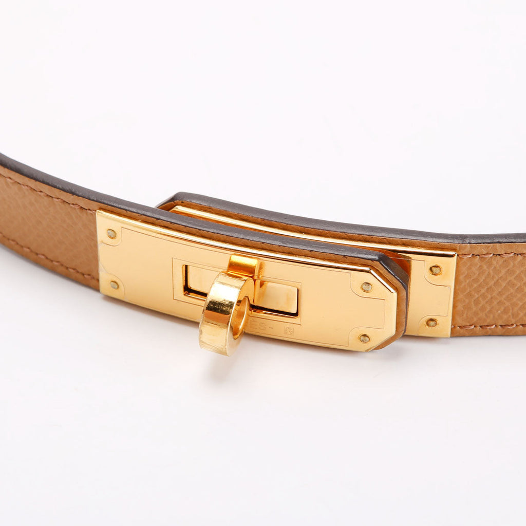Hermes Kelly Pocket 18 Belt Epsom Brown/Ivory