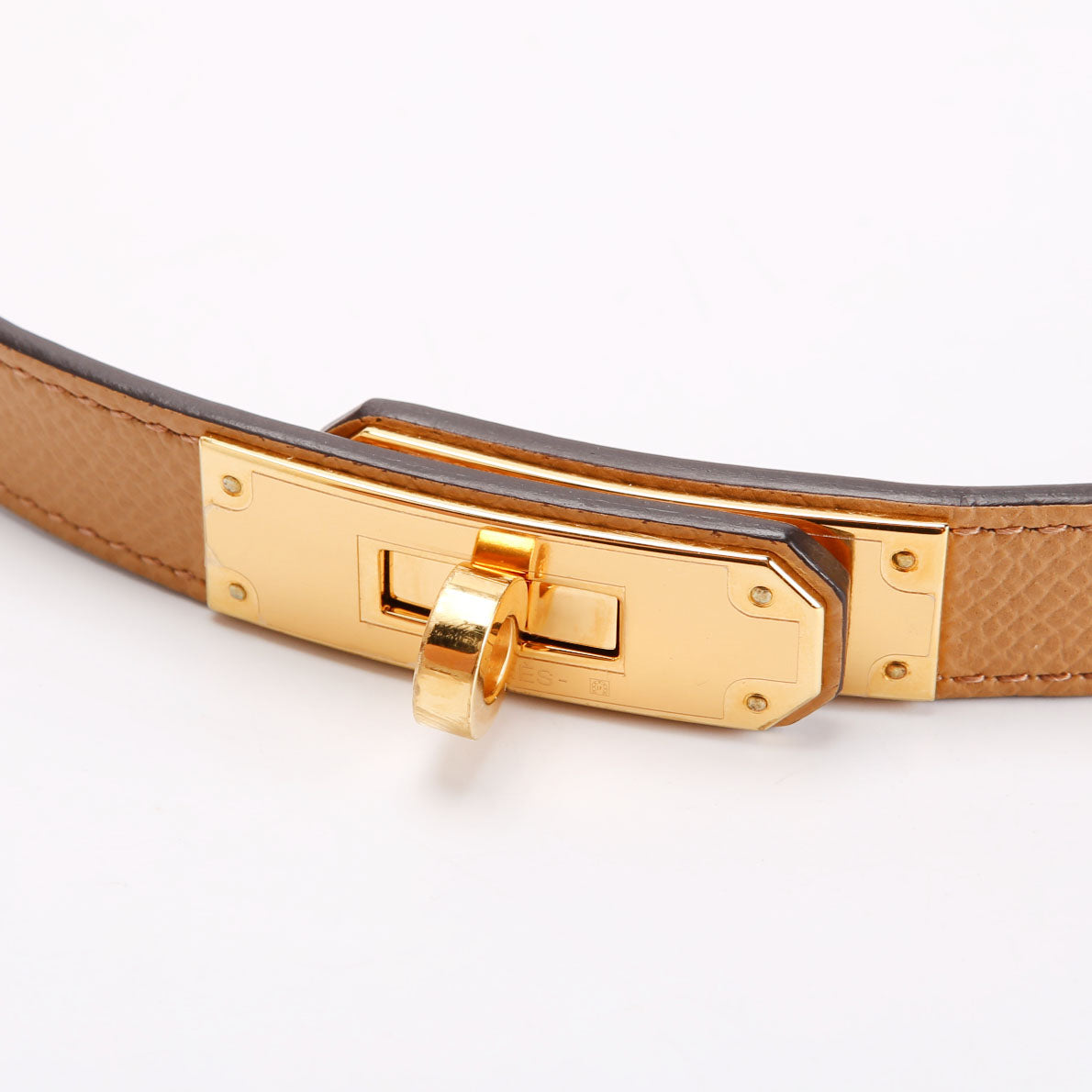 Hermes Kelly Pocket 18 Belt Epsom Brown/Ivory