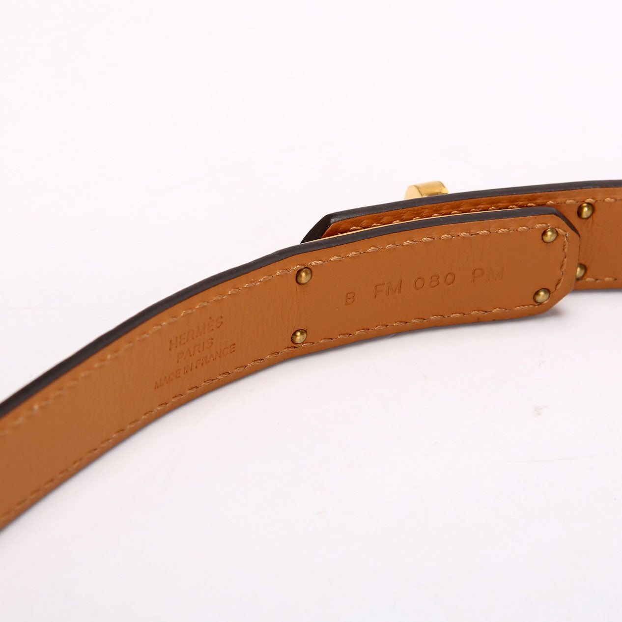 Hermes Kelly Pocket 18 Belt Epsom Brown/Ivory