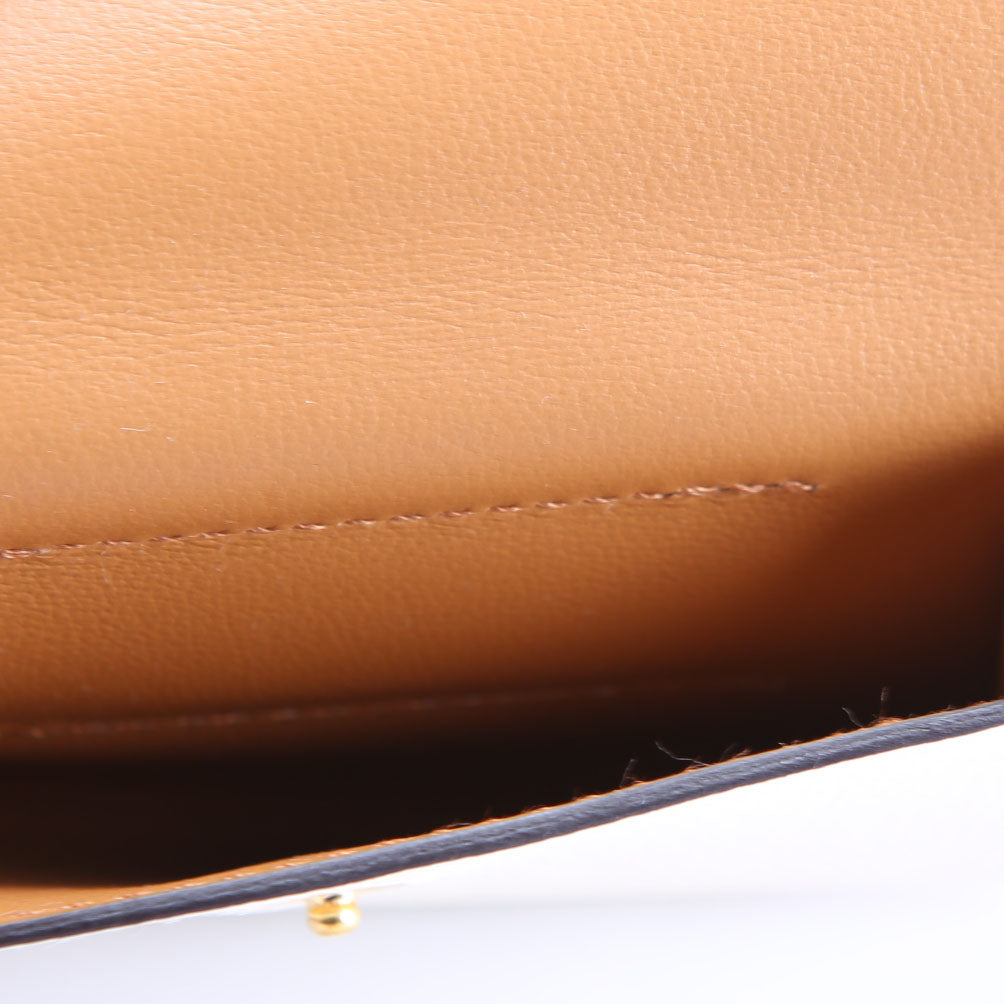 Hermes Kelly Pocket 18 Belt Epsom Brown/Ivory