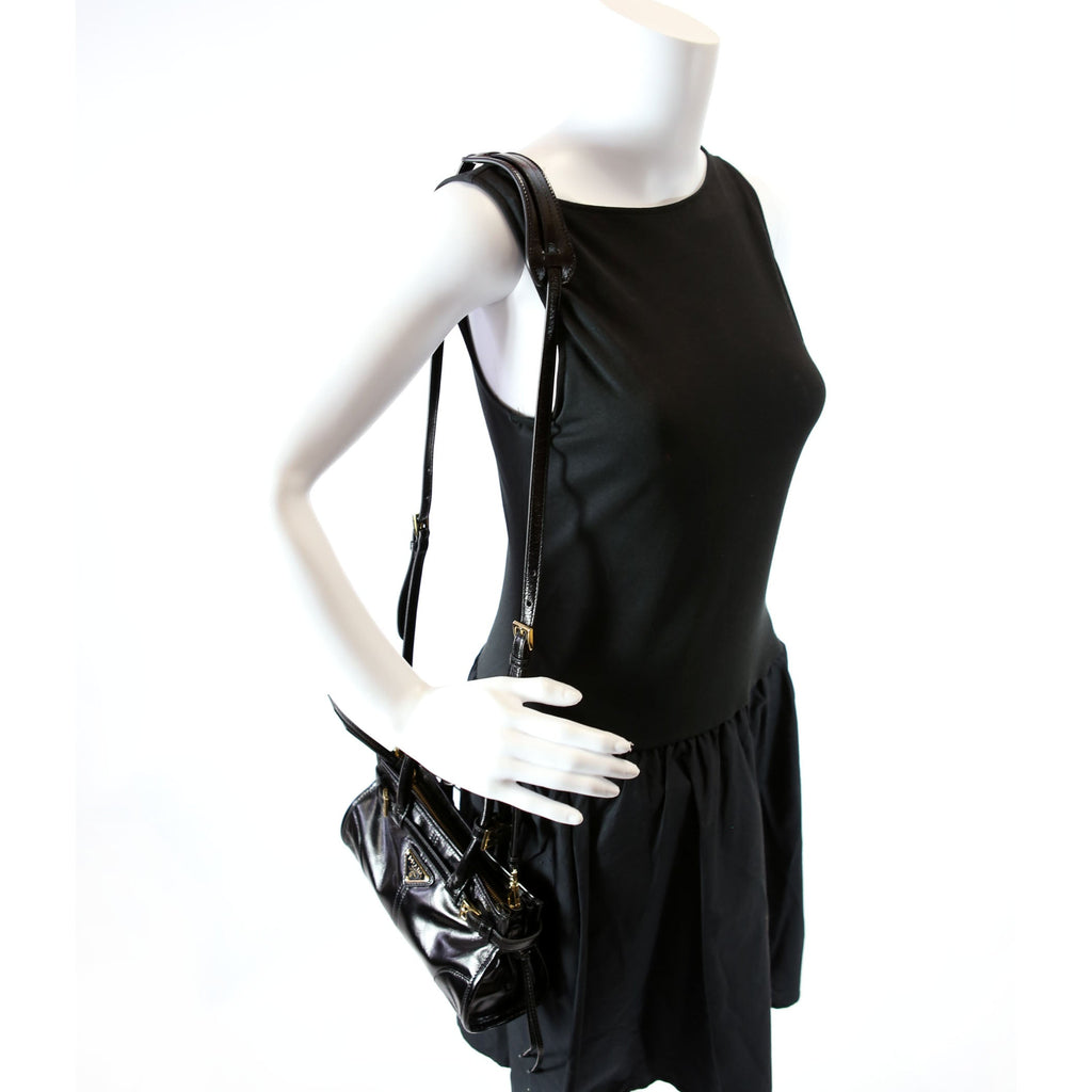 Prada 1BA486 Bonnie Mini Shoulder Bag Black
