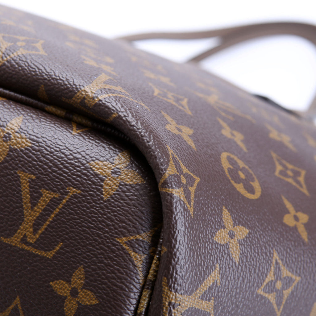 Neverfull MM Inside Out Leather/Monogram Brown