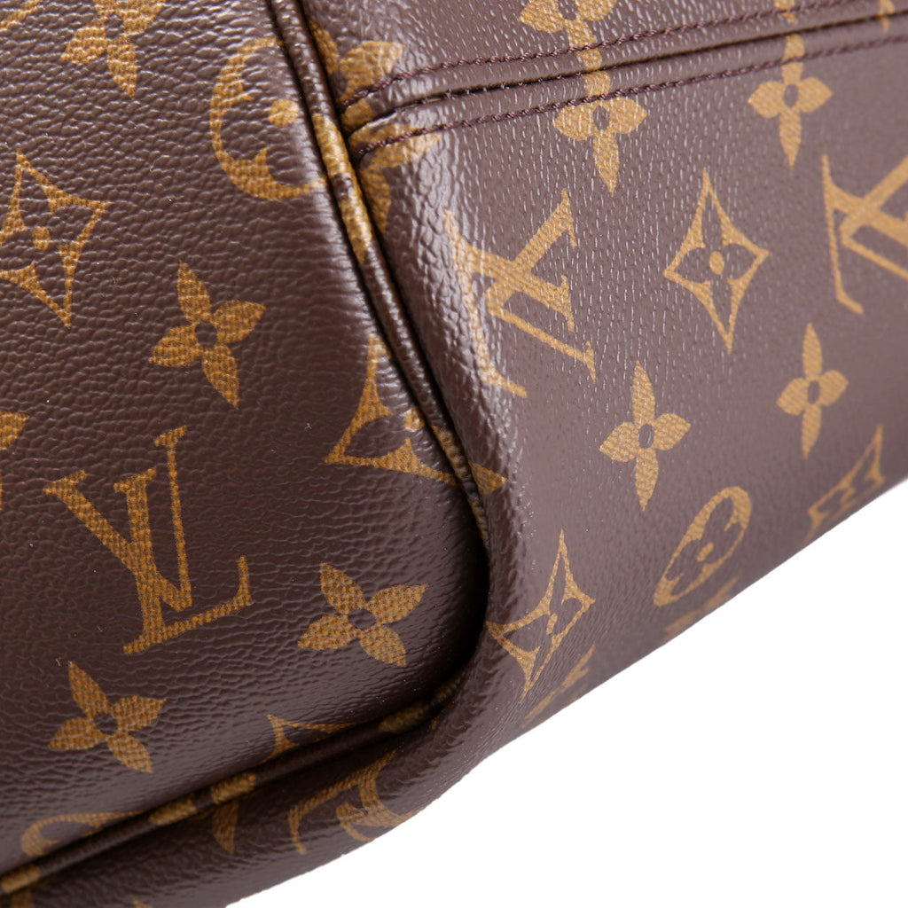 Neverfull MM Inside Out Leather/Monogram Brown