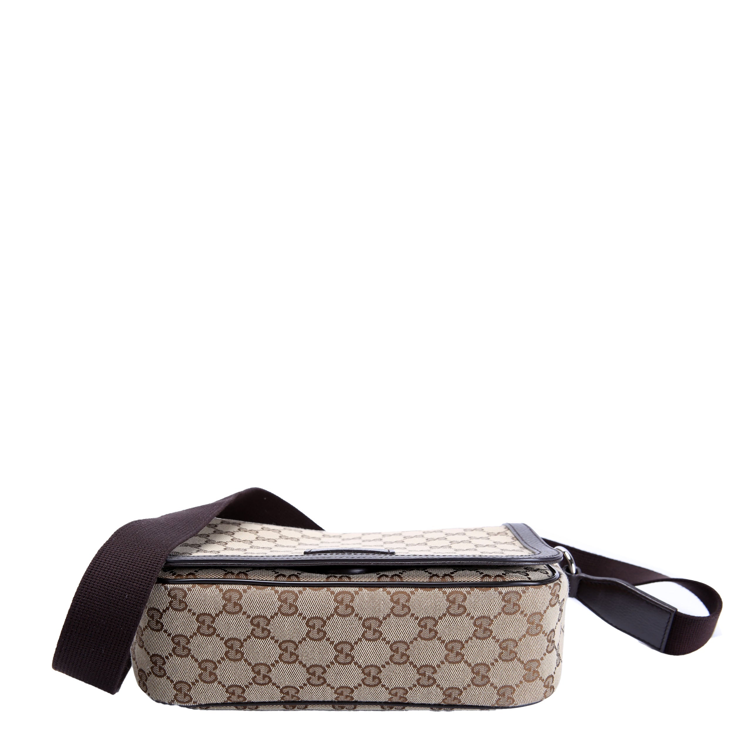 Gucci 449172 GG Canvas Messenger Brown