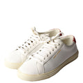 SAINT LAURENT Court Classic Sneakers Size 36.5 White/Glitter