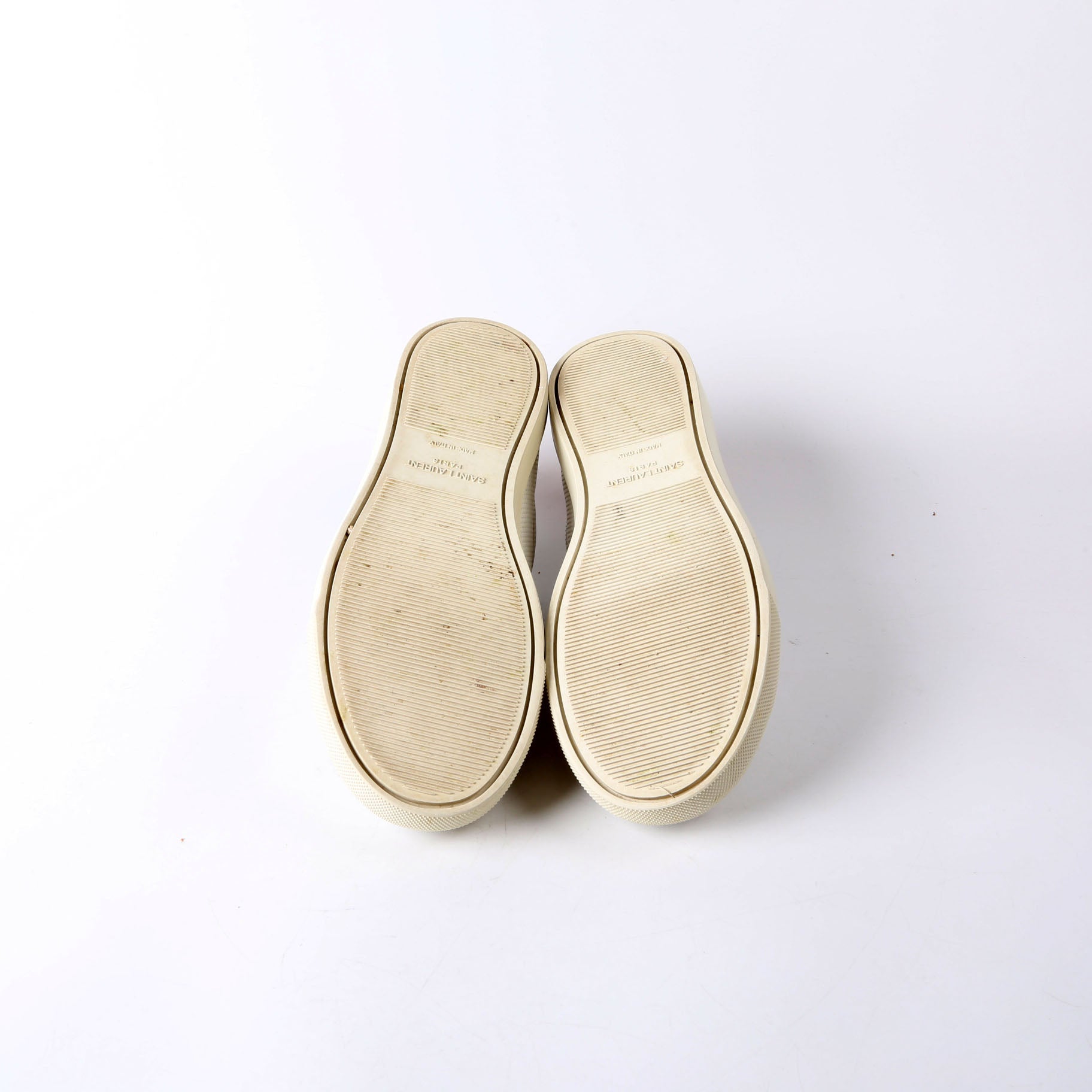 SAINT LAURENT Court Classic Sneakers Size 36.5 White/Glitter