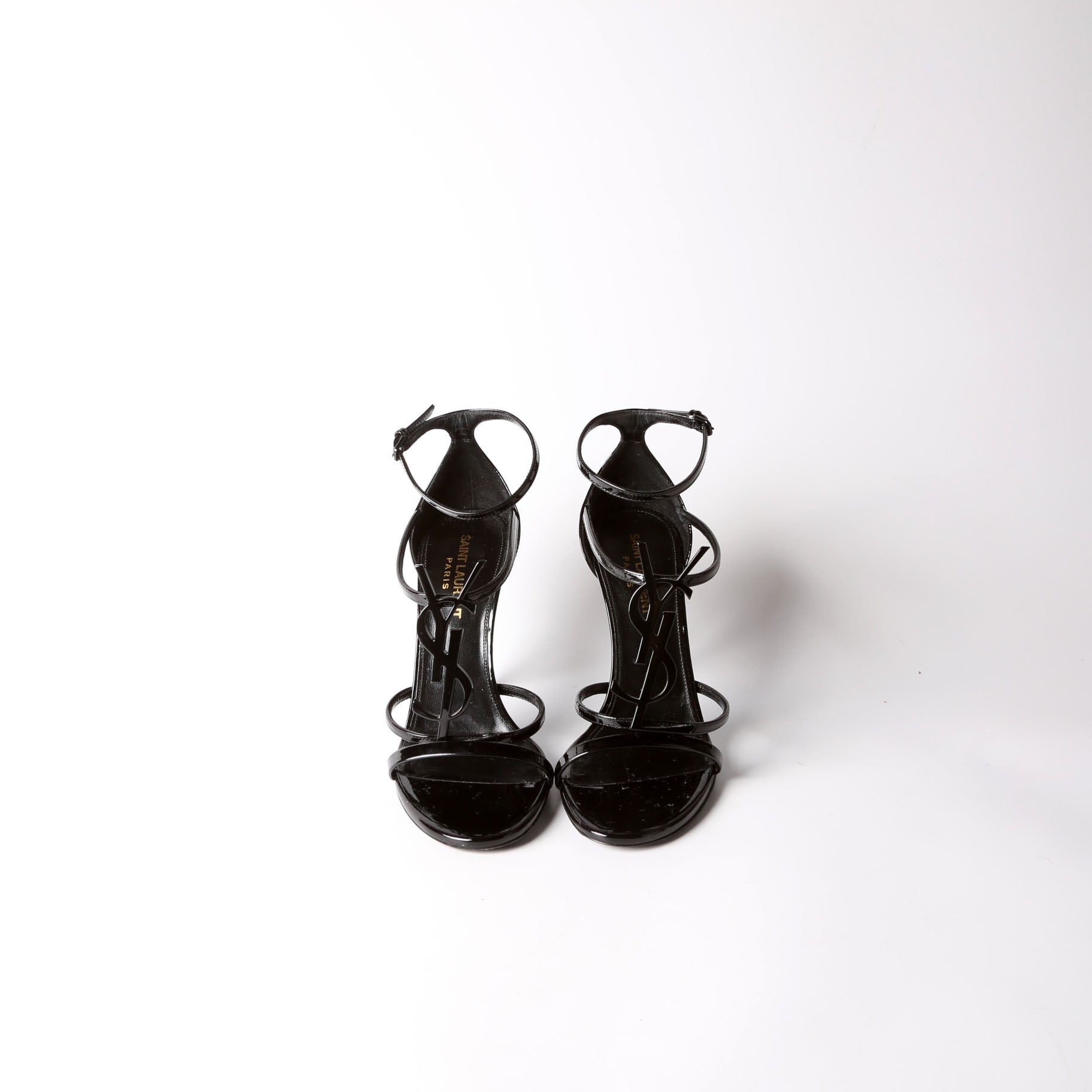 Cassandra Monogram Sandals Black