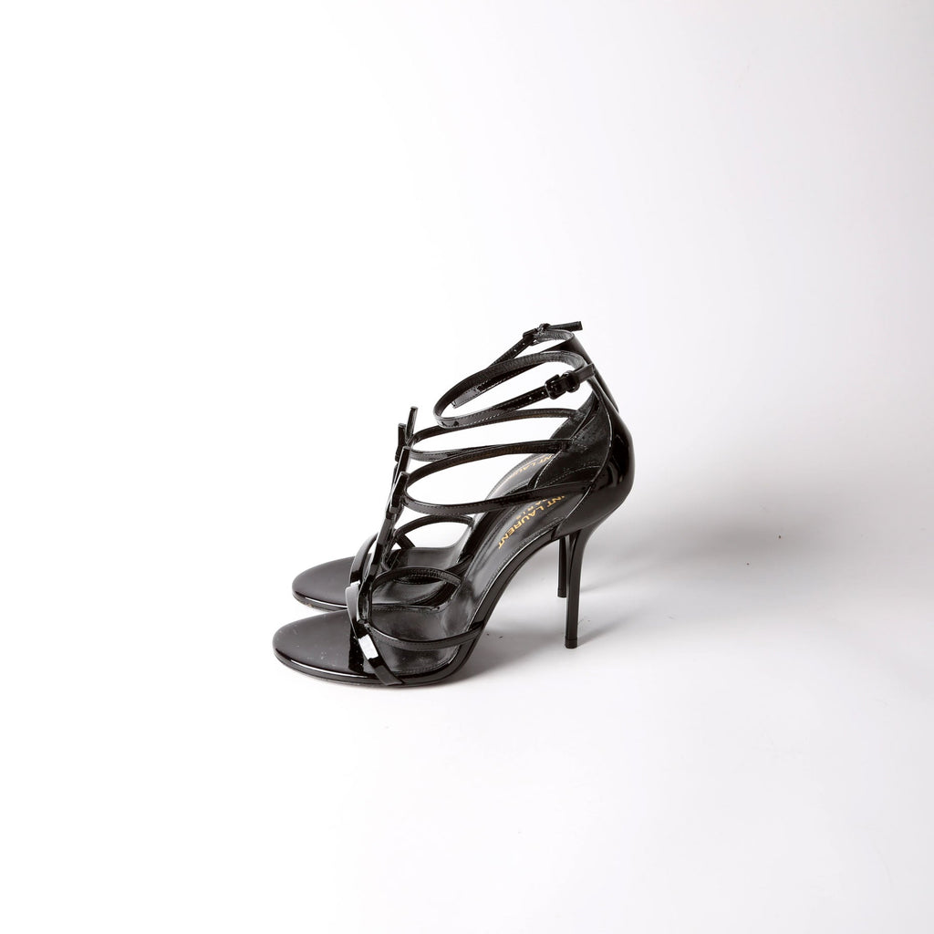 Cassandra Monogram Sandals Black