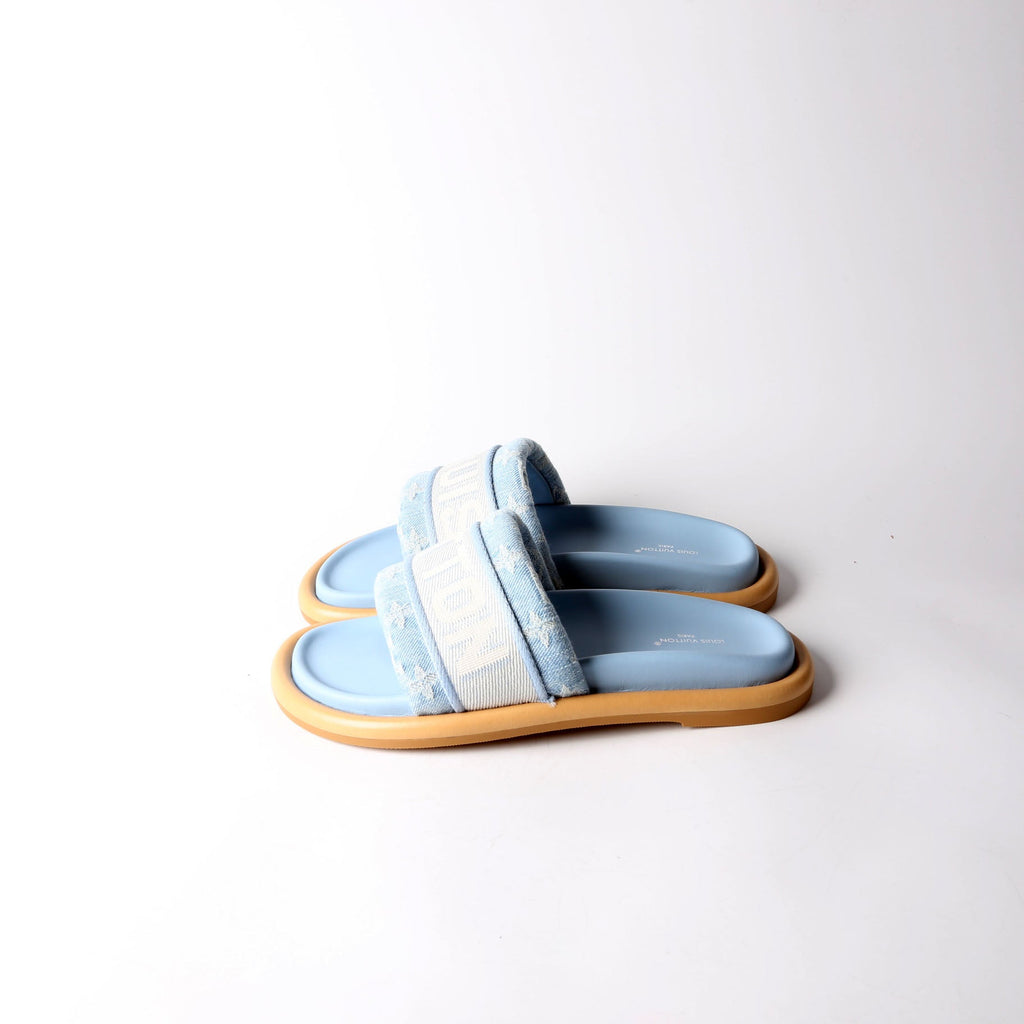 Bliss Comfort Denim Mules Size 37 Demin
