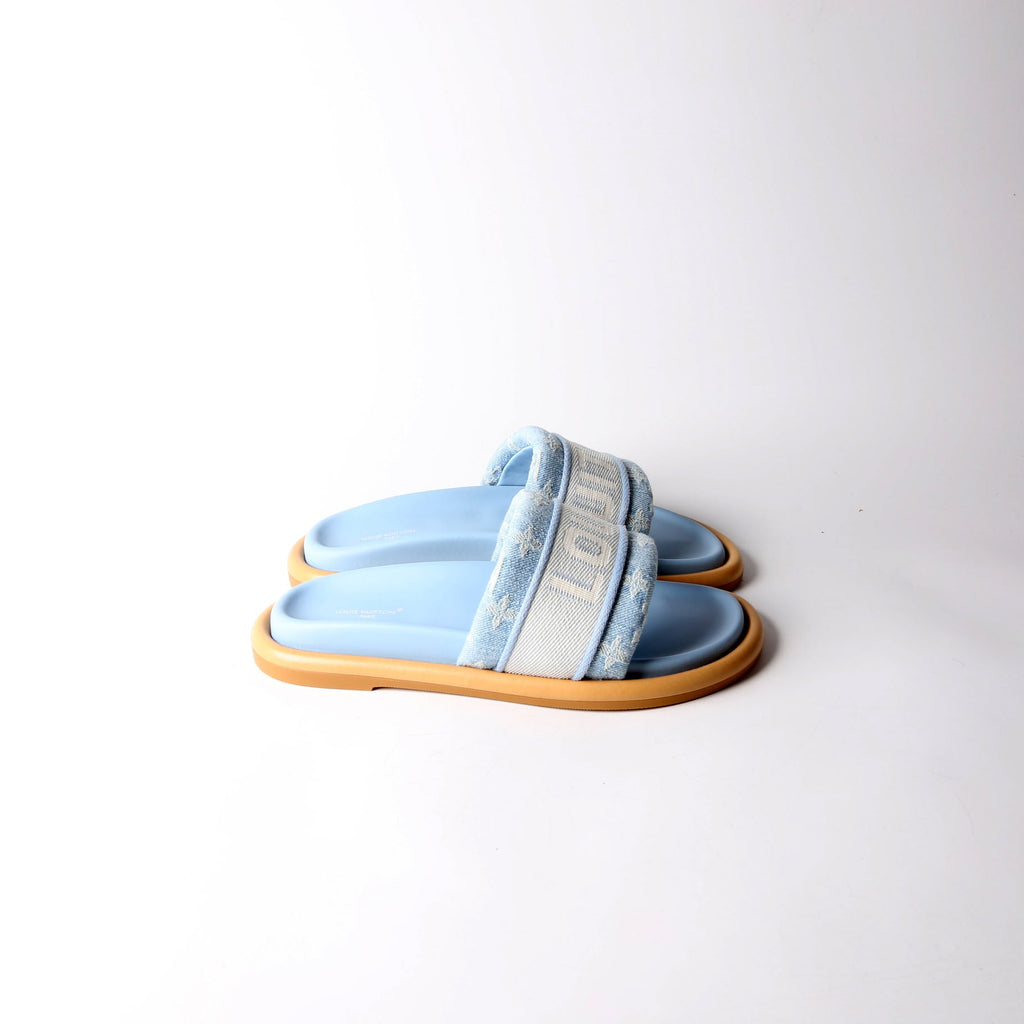 Bliss Comfort Denim Mules Size 37 Demin