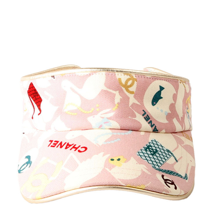 CC Animal Print Sun Visor Hat Pink/Multicolor