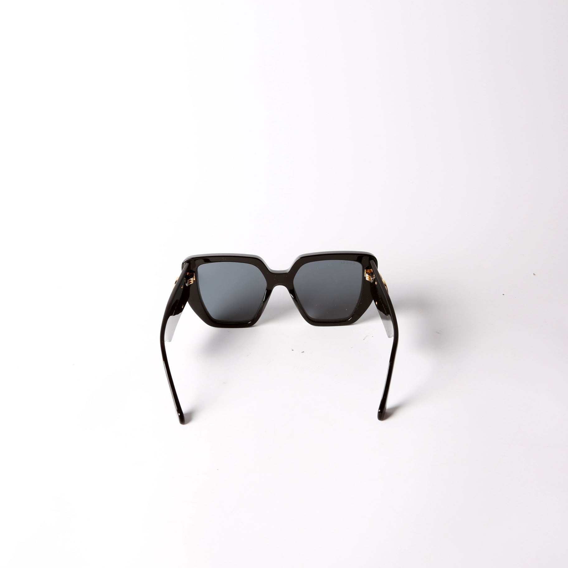 GG0956S Double G Oversized Rectangle Sunglasses Black