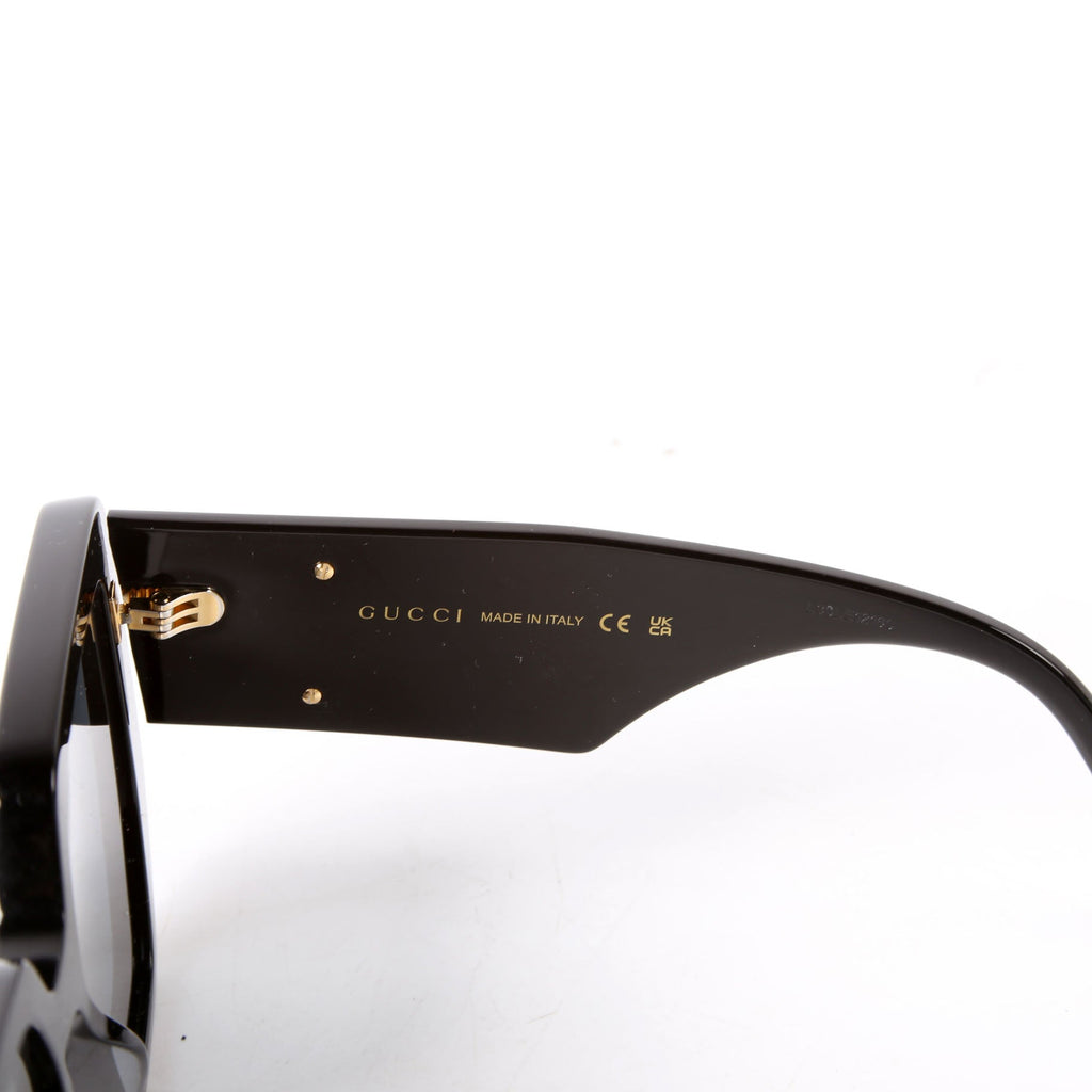 GG0956S Double G Oversized Rectangle Sunglasses Black