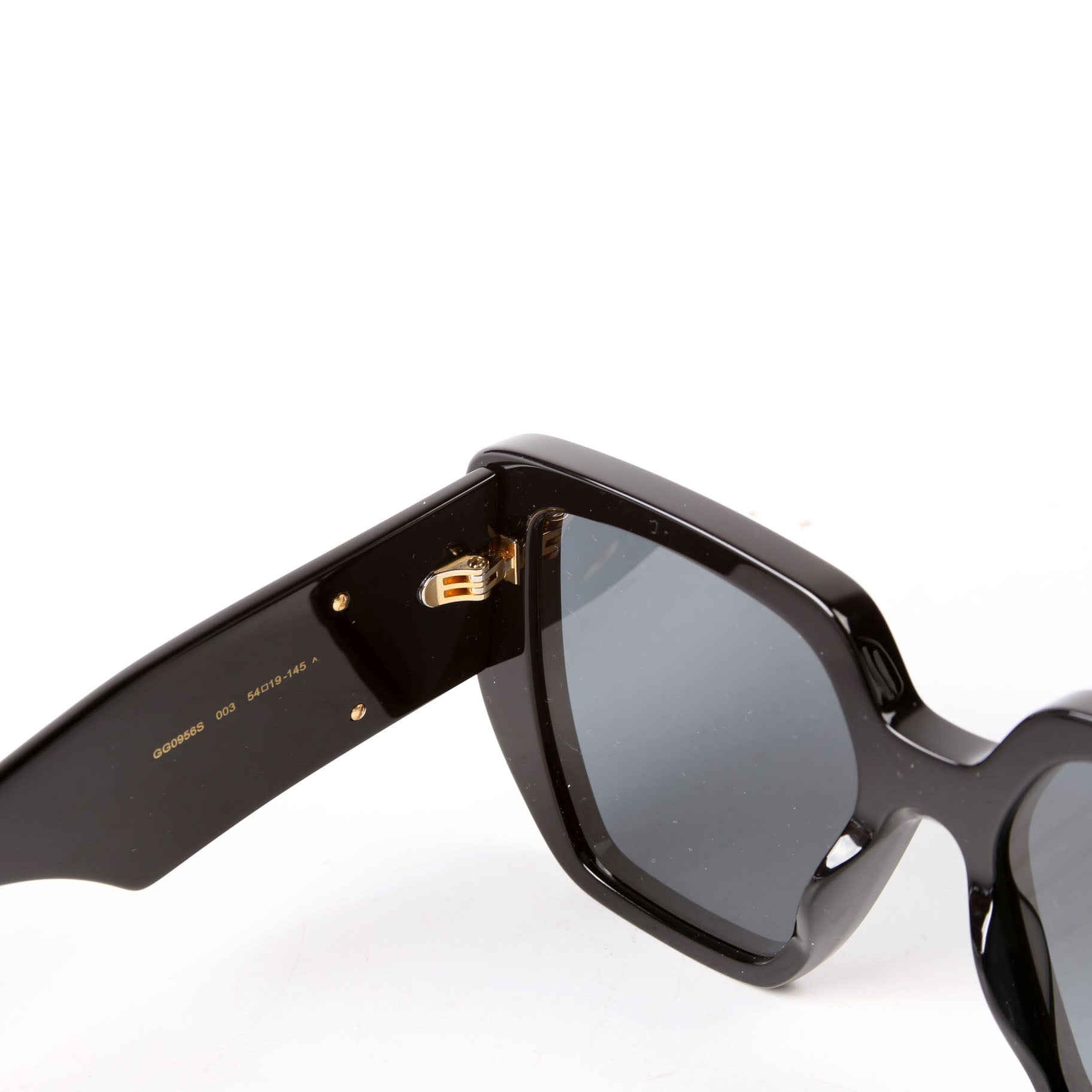GG0956S Double G Oversized Rectangle Sunglasses Black