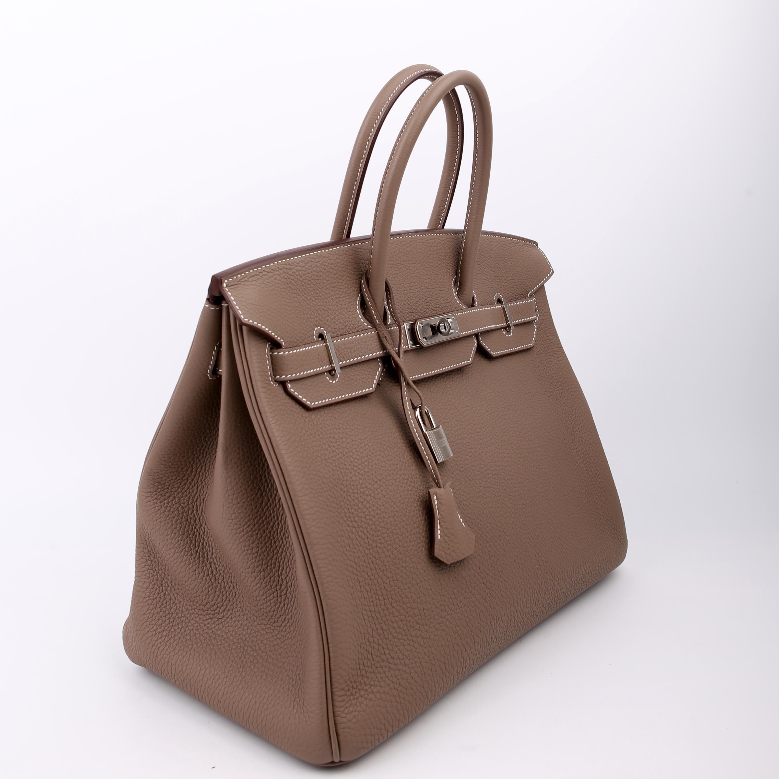Hermes Birkin 35 Togo 2019 Etoupe/Palladium