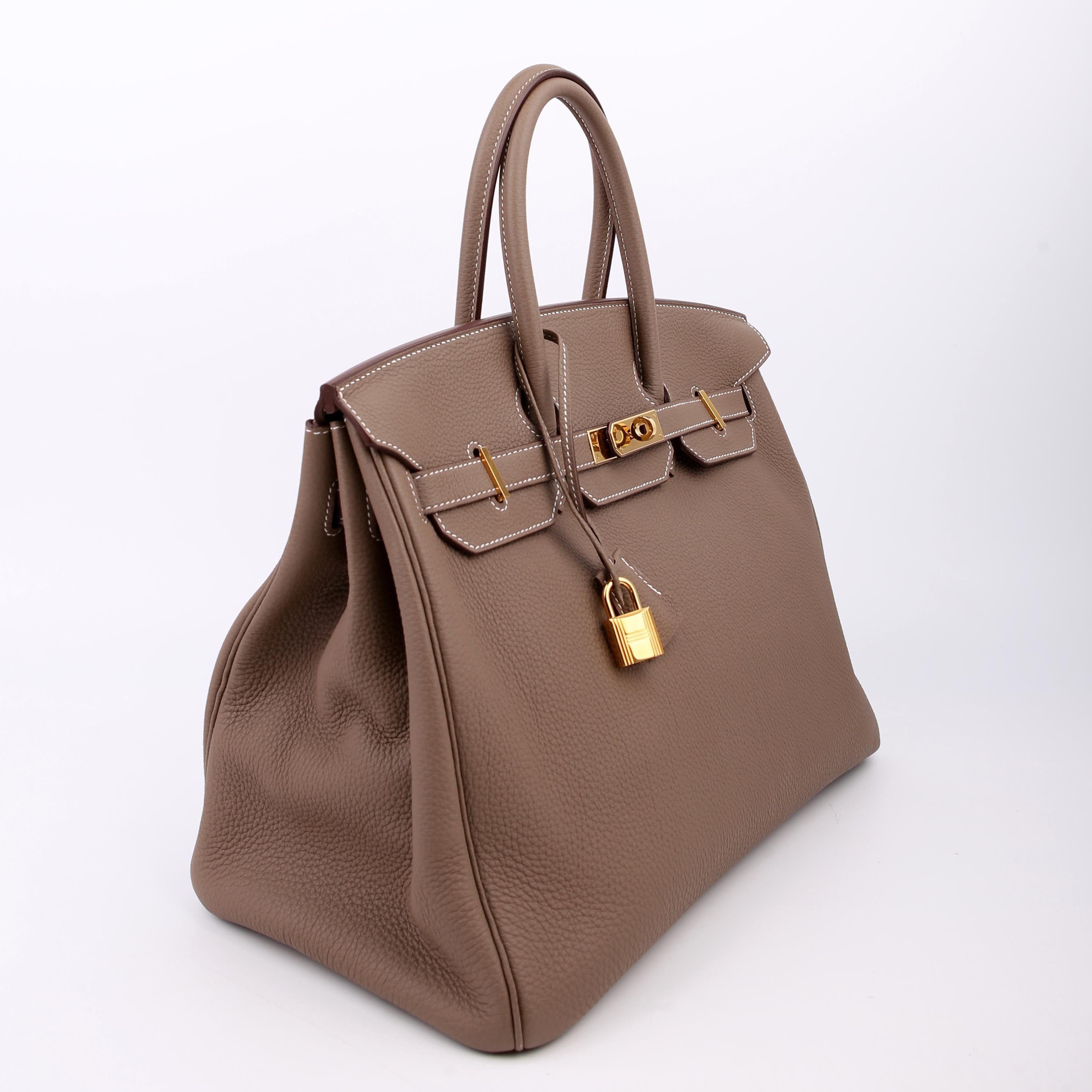 Hermes Birkin 35 Togo 2019 Etoupe/Gold