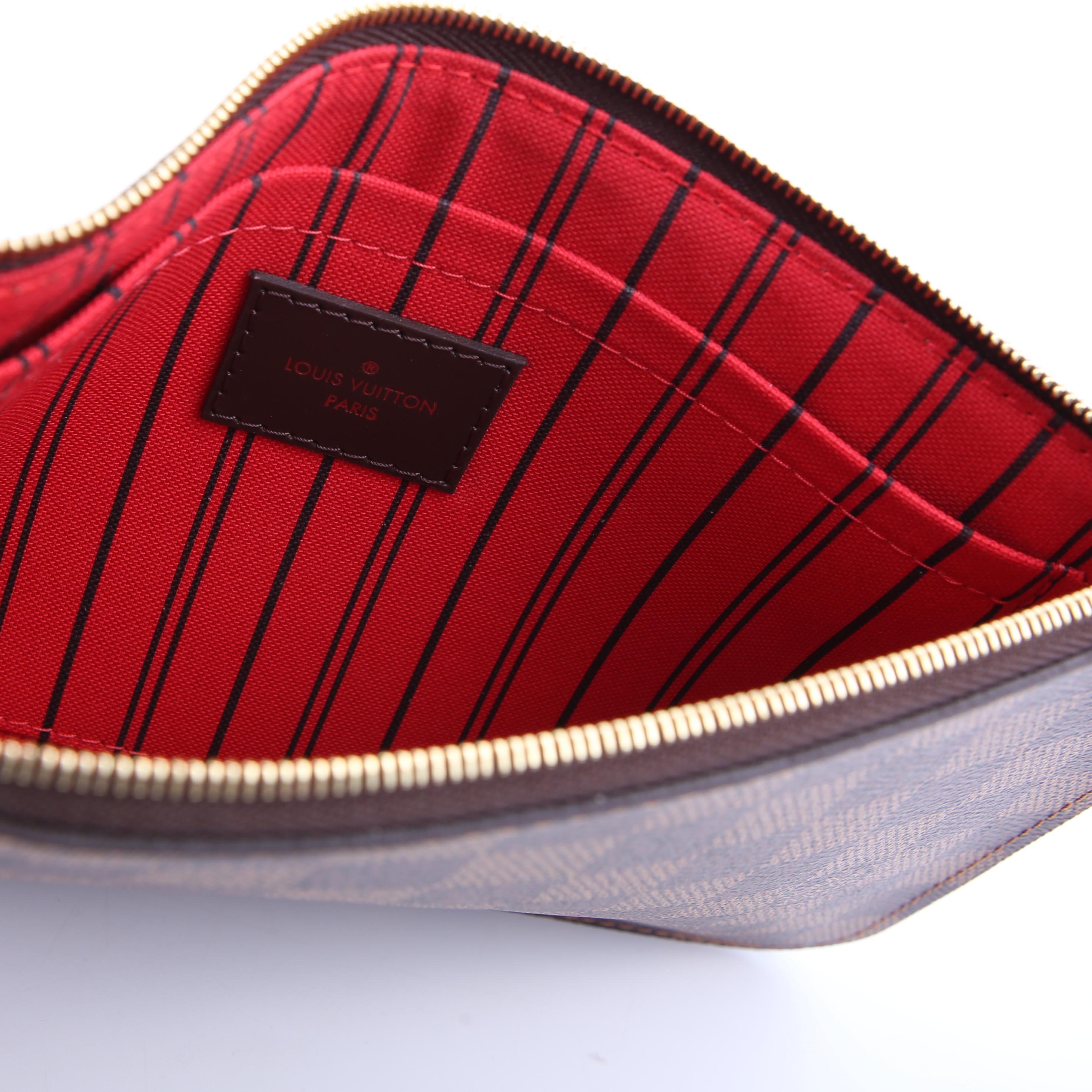 Pochette Only Neverfull Damier Ebene Red