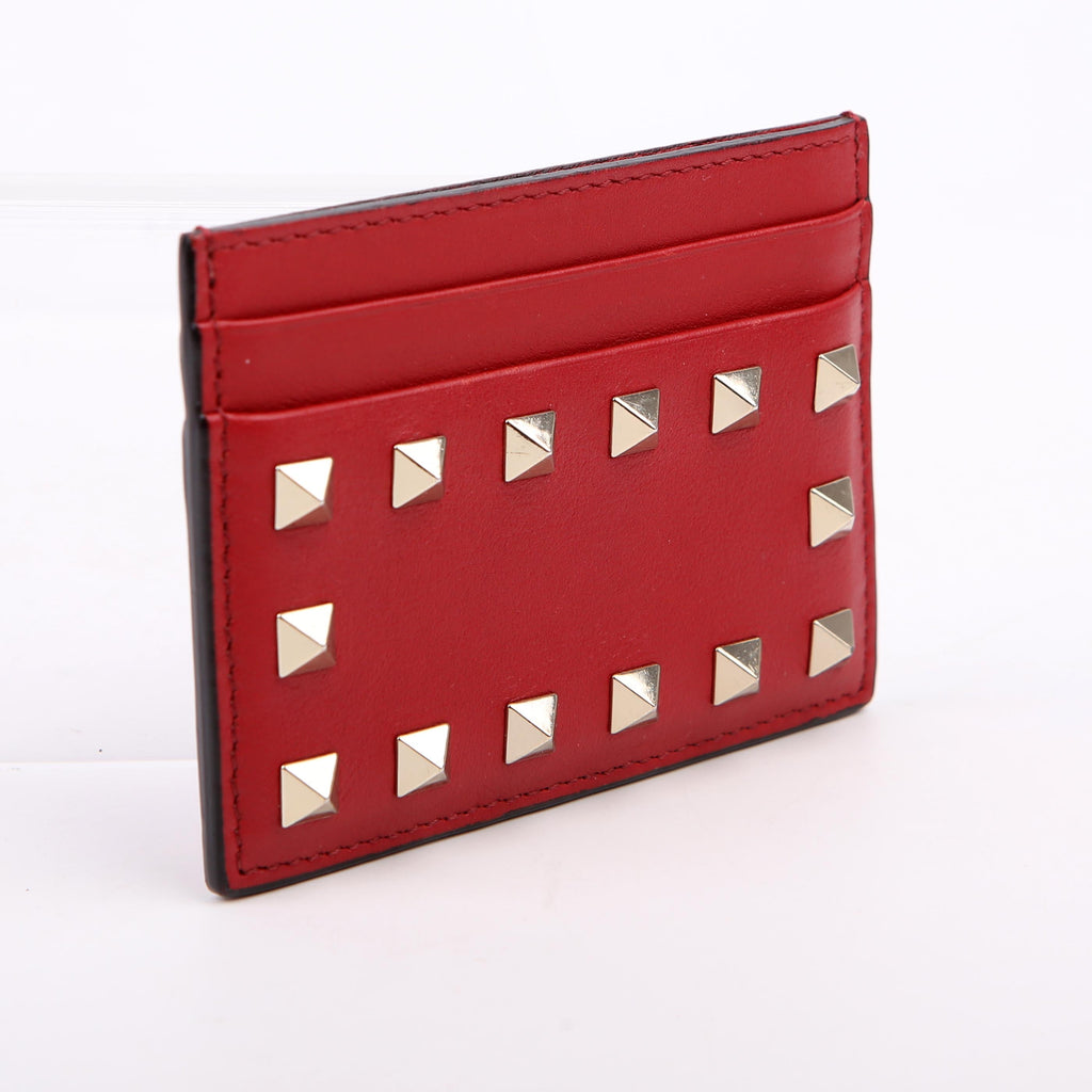 Rockstud Card Holder Red