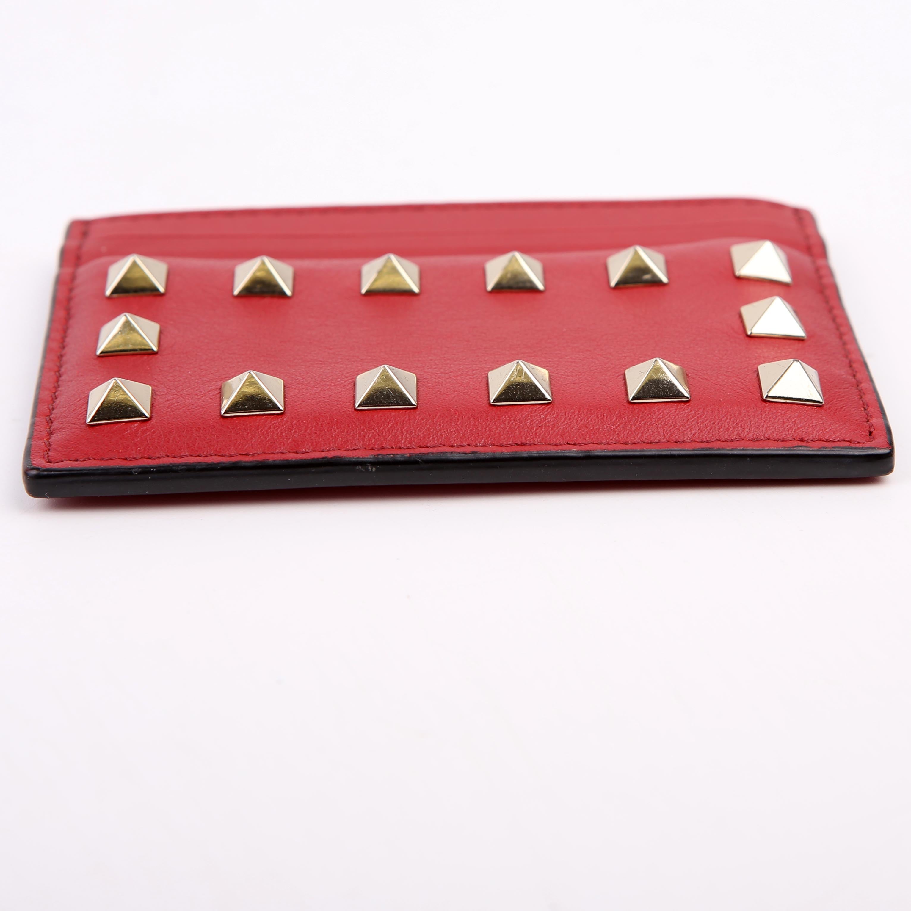 Rockstud Card Holder Red