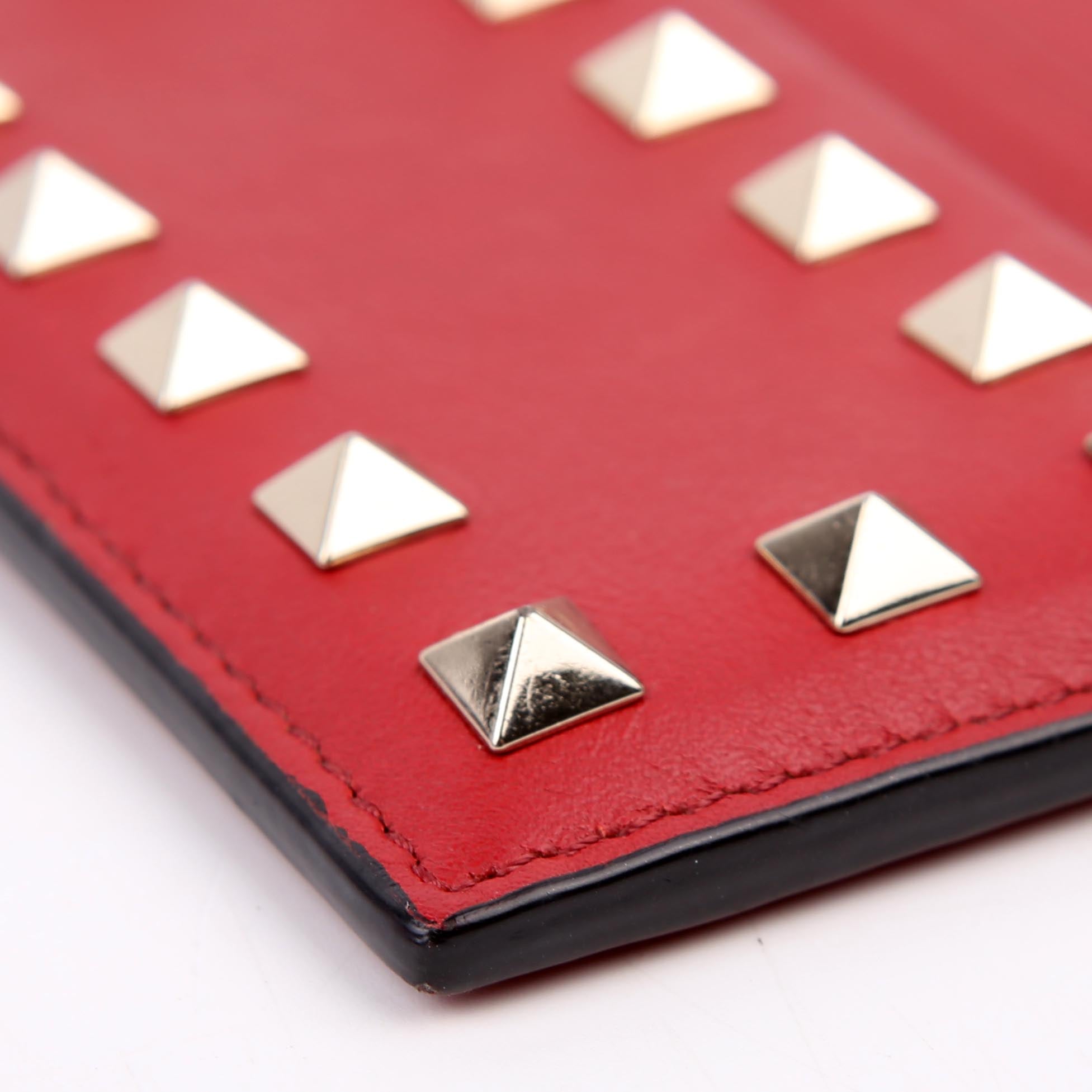 Rockstud Card Holder Red