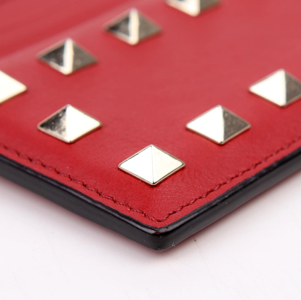 Rockstud Card Holder Red