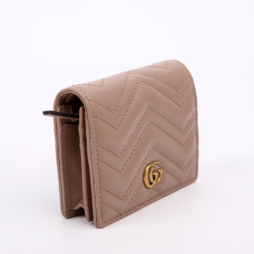 Gucci 466492 GG Marmont Card Case Tan