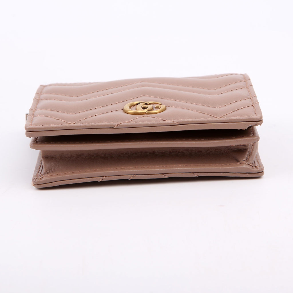 Gucci 466492 GG Marmont Card Case Tan