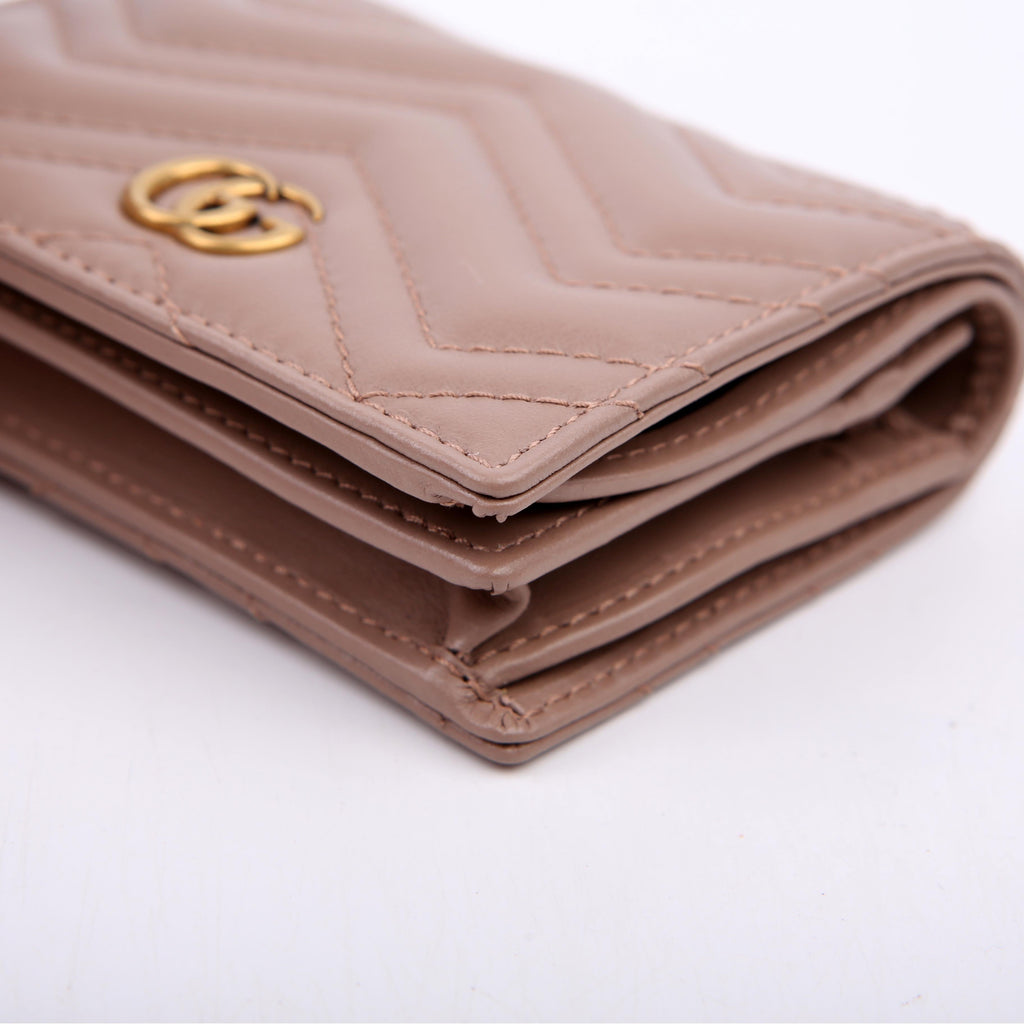 Gucci 466492 GG Marmont Card Case Tan