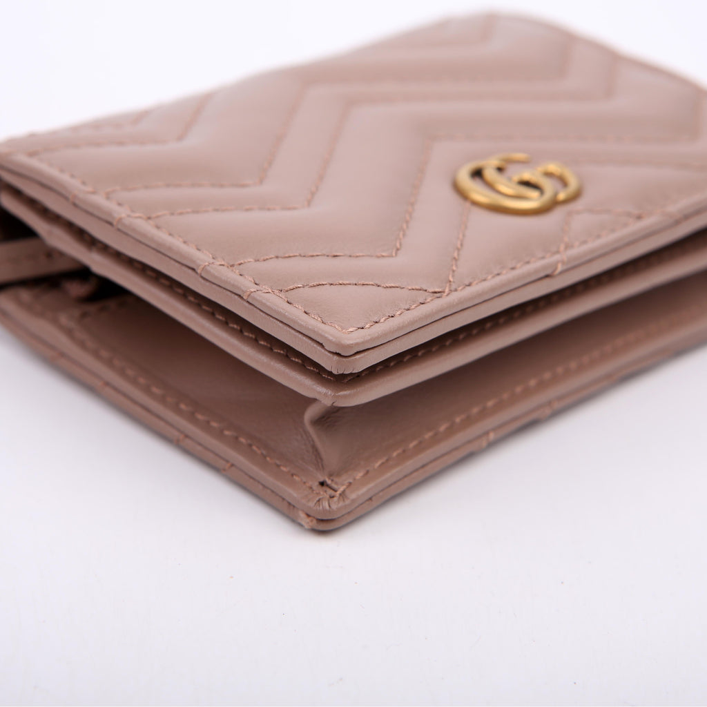 Gucci 466492 GG Marmont Card Case Tan