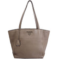 Vitello Phenix Shopping Tote Taupe