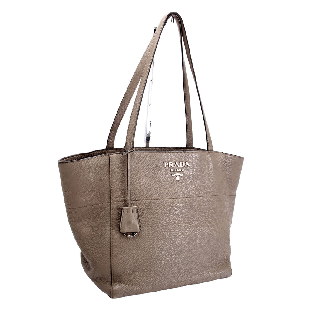 Vitello Phenix Shopping Tote Taupe
