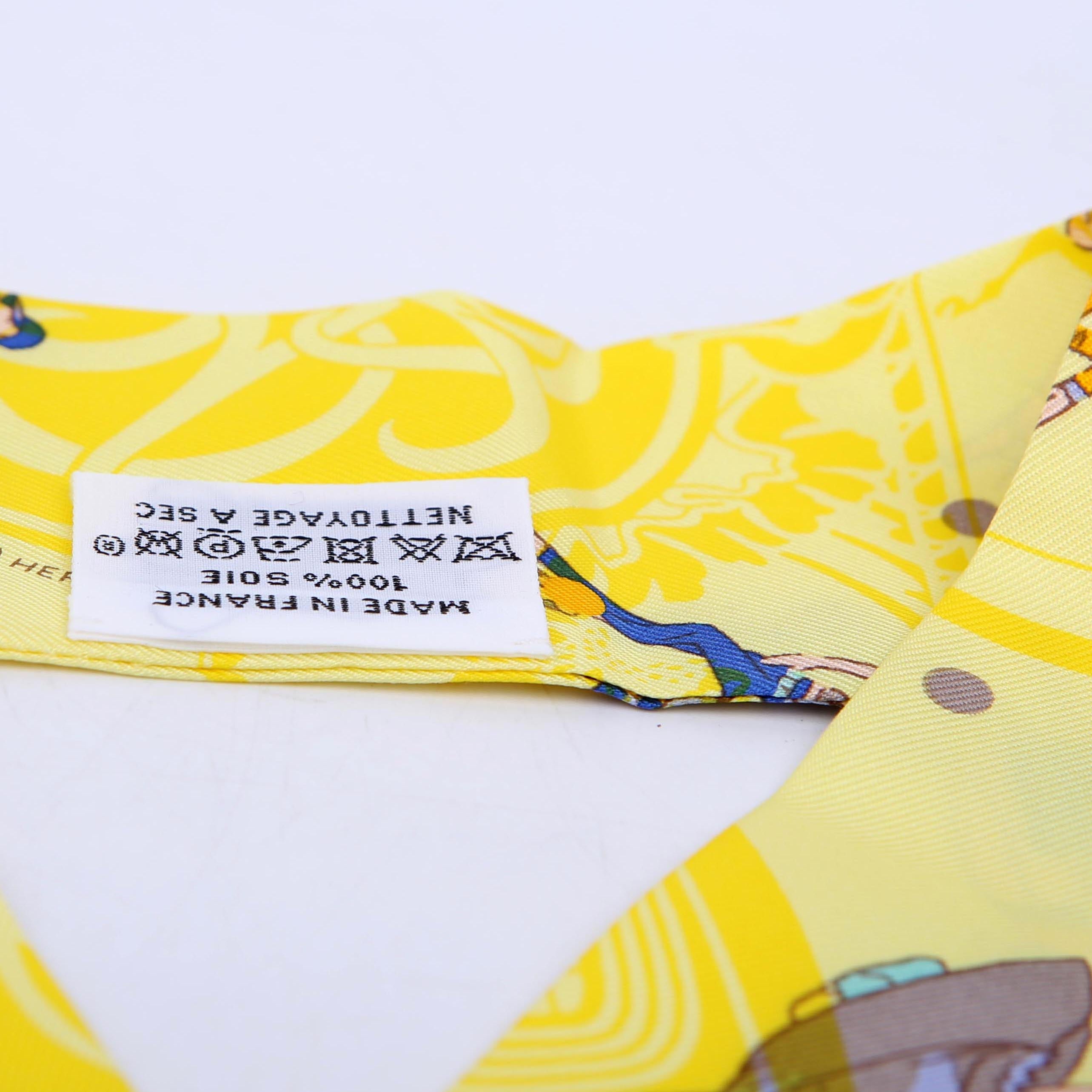 Ex Libris Les Parisiennes Twilly Silk Scarf Yellow
