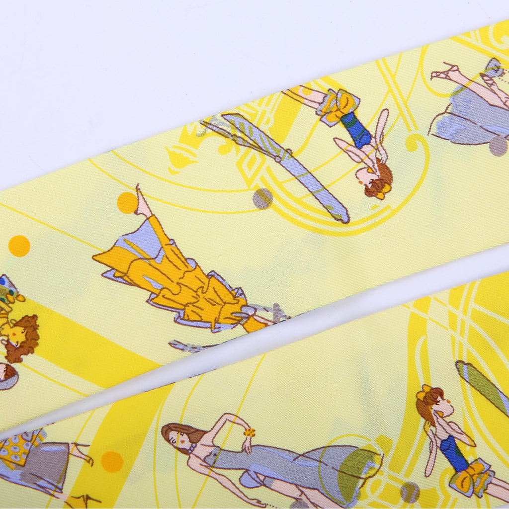 Ex Libris Les Parisiennes Twilly Silk Scarf Yellow