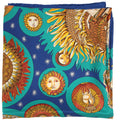 Le Roy Soleil 90CM Silk Scarf Blue
