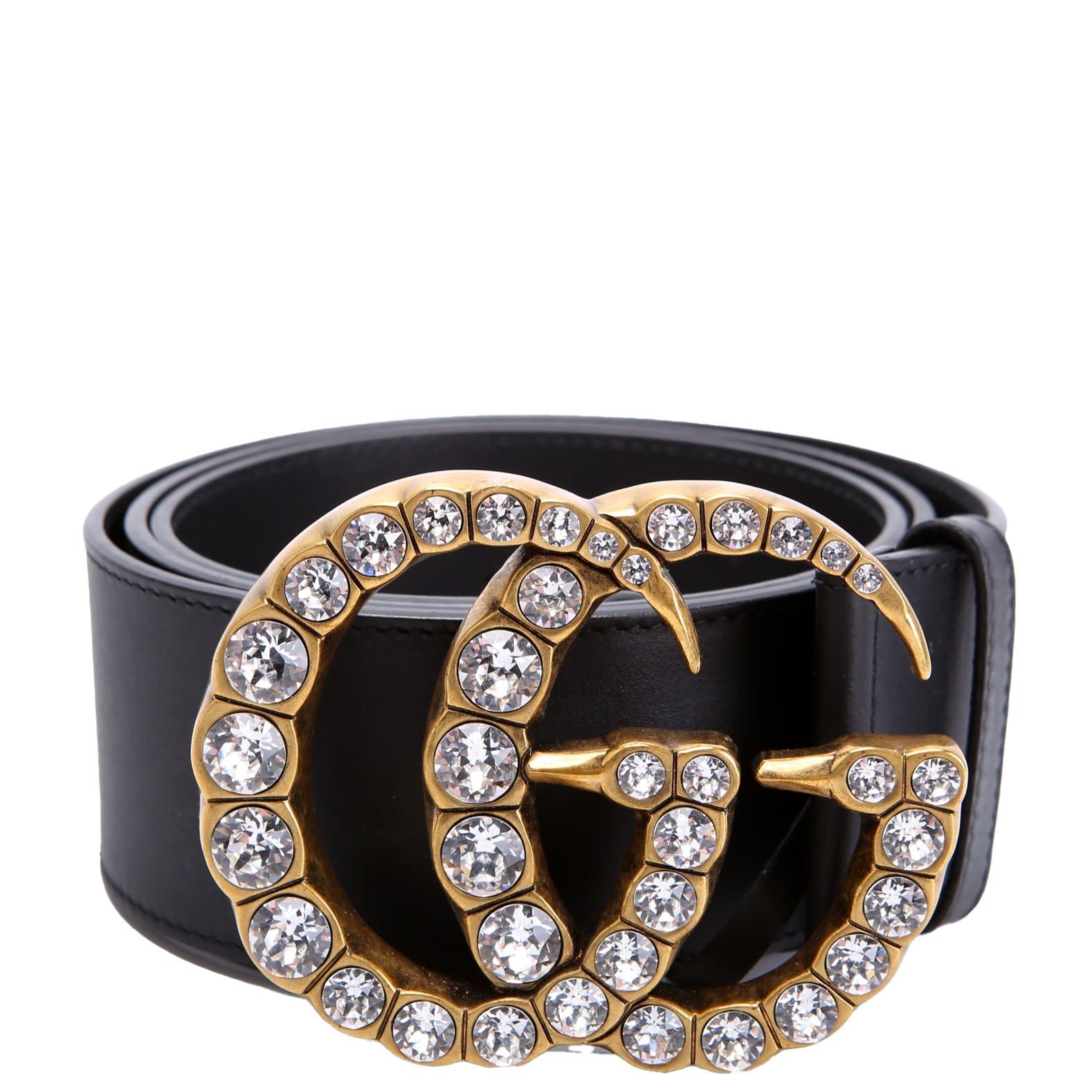 550110 Pearly GG Marmont Extra Wide Leather Belt Size 100/40 Black