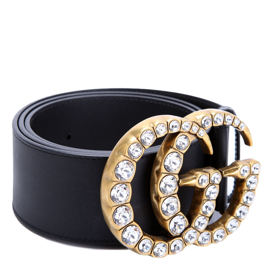 550110 Pearly GG Marmont Extra Wide Leather Belt Size 100/40 Black
