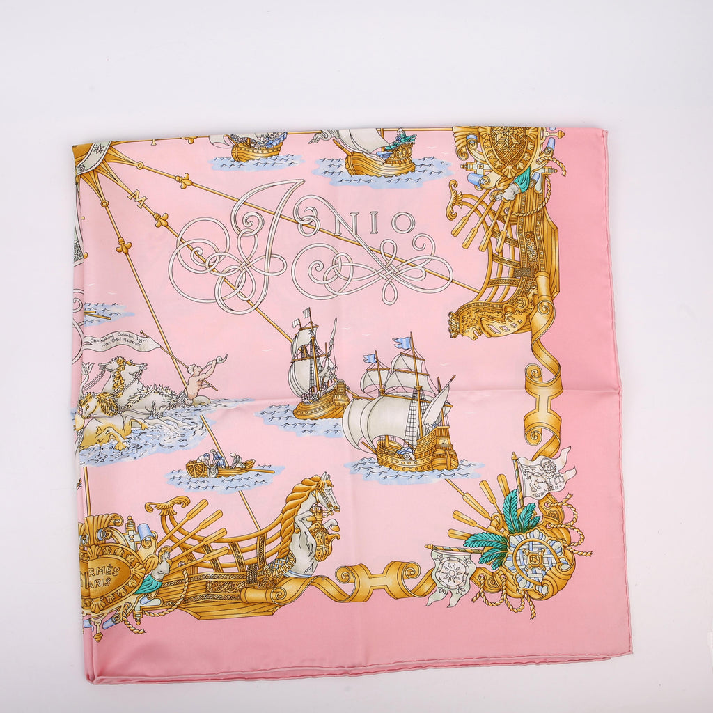 Hermes Voiles De Lumiere Silk Scarf 90CM Pink