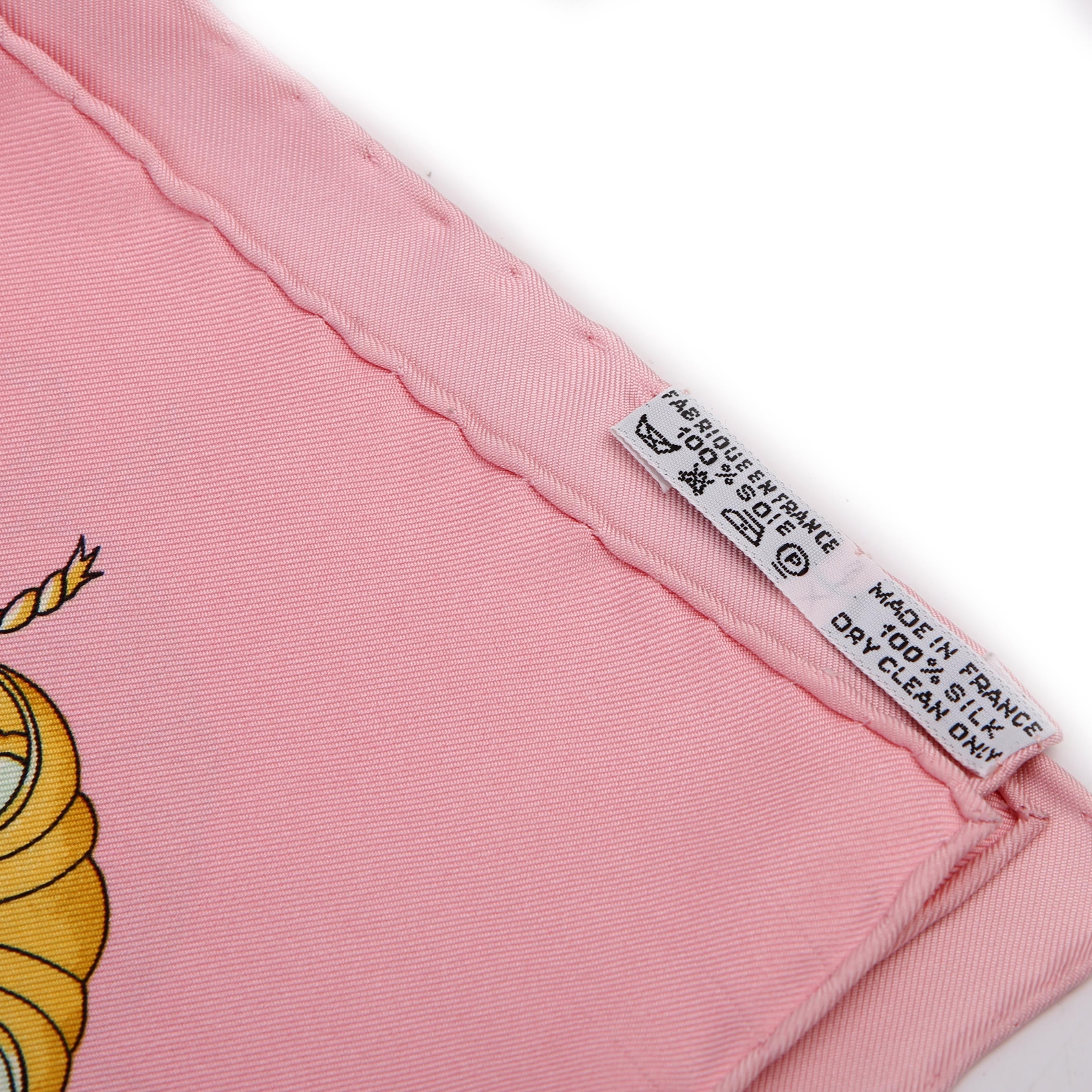 Hermes Voiles De Lumiere Silk Scarf 90CM Pink