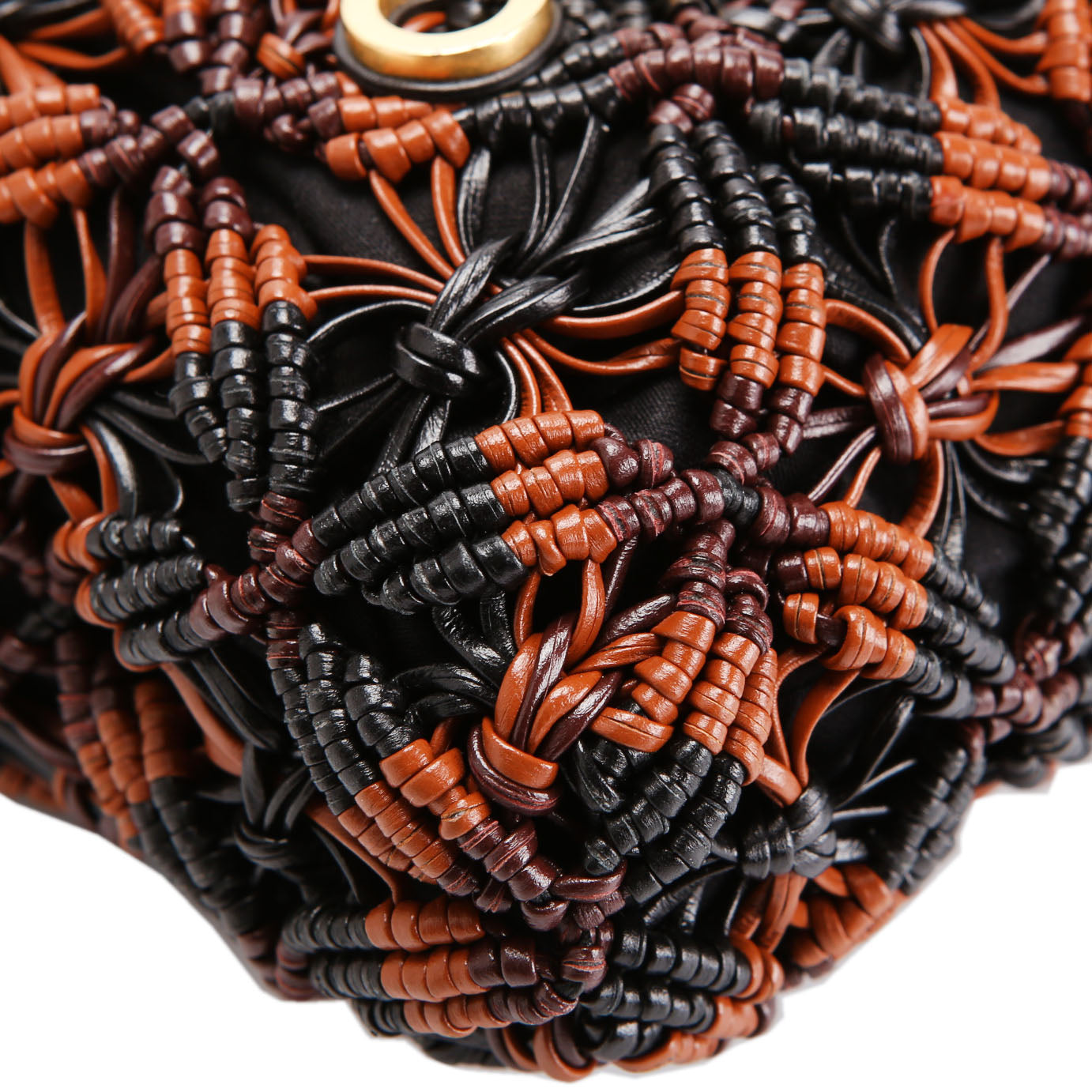 Chanel 22 Mini Macrame Calfskin (FRID) Black/Brown/Burgundy