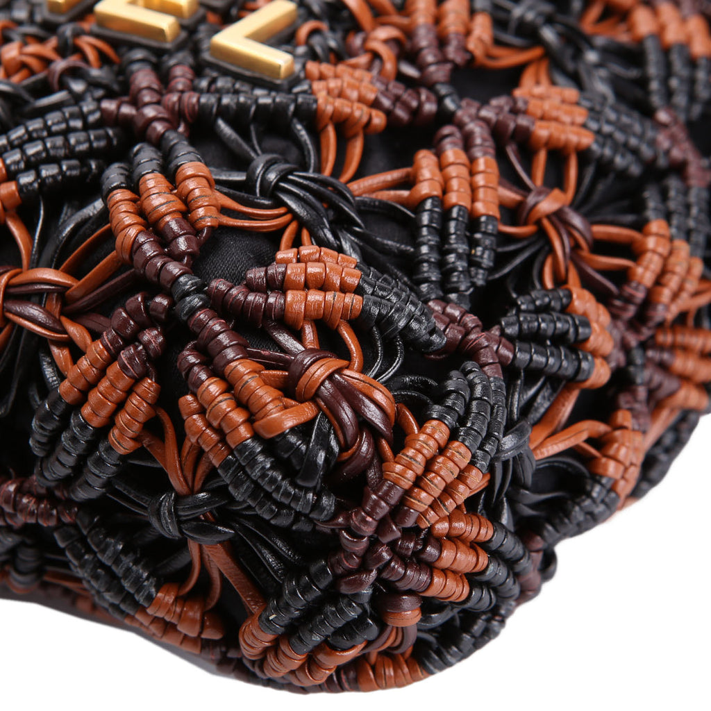 Chanel 22 Mini Macrame Calfskin (FRID) Black/Brown/Burgundy